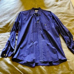 Men’s Cinch brand Harris embroidered shirt size Large blue plaid